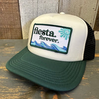 Hermosa Beach FIESTA FOREVER Trucker Cap - Cream/Green/Black