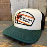 Hermosa Beach RETRO SUNSET Trucker Cap - Cream/Green/Black