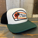 Hermosa Beach RETRO SUNSET Trucker Cap - Cream/Green/Black