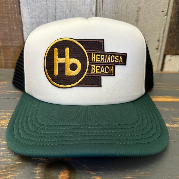 Hermosa Beach THE NEW STYLE Trucker Cap - Cream/Green/Black