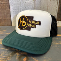 Hermosa Beach THE NEW STYLE Trucker Cap - Cream/Green/Black