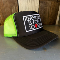 HERMOSA IS FOR LOVERS Trucker Hat - Black/Neon Green/Black