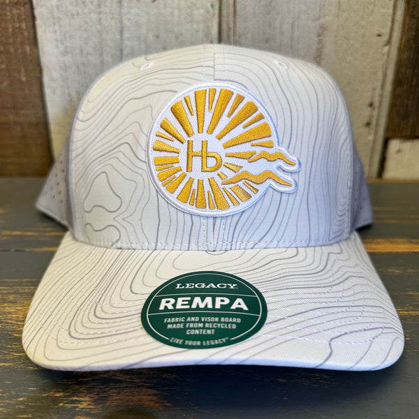 Hermosa Beach CLASSIC LOGO Mid-Pro Adjustable Cap - White Grey Topo