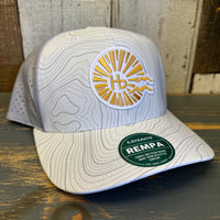 Hermosa Beach CLASSIC LOGO Mid-Pro Adjustable Cap - White Grey Topo