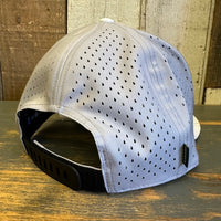 Hermosa Beach LIFEGUARD TOWER Mid-Pro Adjustable Cap - White Grey Topo