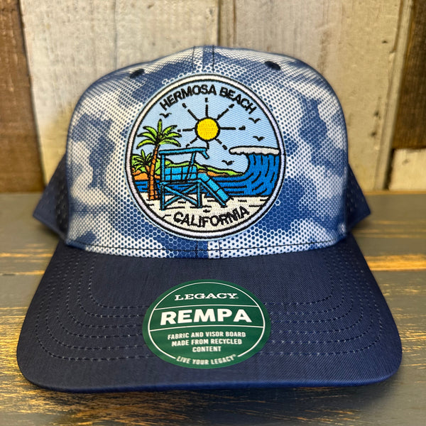 Hermosa Beach SHOREFRONT Mid-Pro Adjustable Cap - Navy Camo Dots