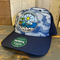 Hermosa Beach SHOREFRONT Mid-Pro Adjustable Cap - Navy Camo Dots
