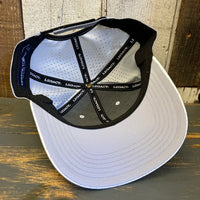 Hermosa Beach LIFEGUARD TOWER Mid-Pro Adjustable Cap - White Grey Topo