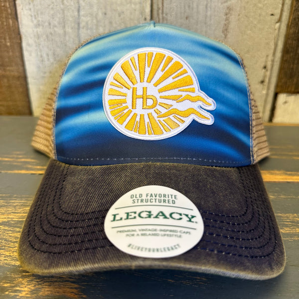 Hermosa Beach THE NEW STYLE Old Favorite Five-Panel Trucker Cap - Calm Waters