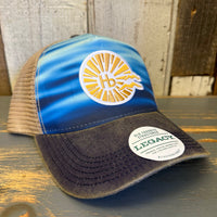 Hermosa Beach THE NEW STYLE Old Favorite Five-Panel Trucker Cap - Calm Waters