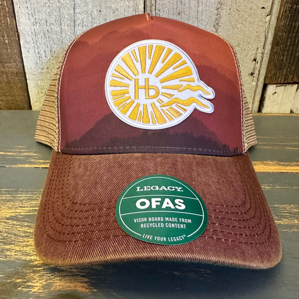 Hermosa Beach CLASSIC LOGO Five-Panel Trucker Cap - Mt Sunset