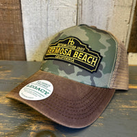 Hermosa Beach ARE YOU ESTABLISHED? Old Favorite Five-Panel Trucker Cap - Army Camo