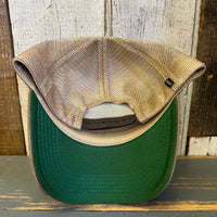 Hermosa Beach ARE YOU ESTABLISHED? Old Favorite Five-Panel Trucker Cap - Army Camo