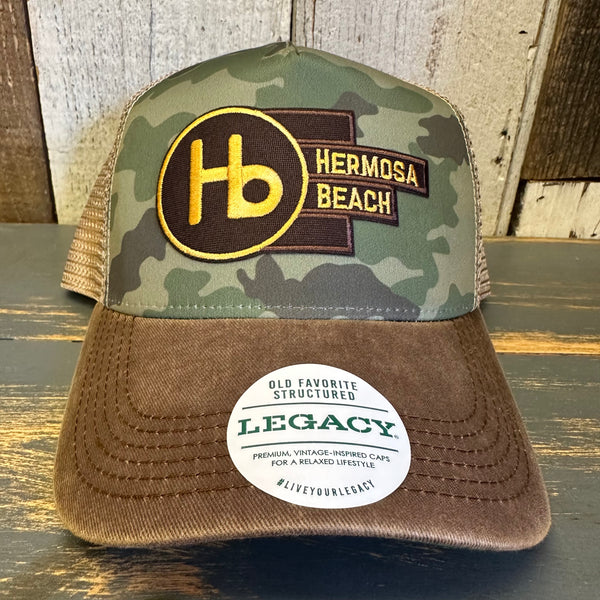 Hermosa Beach THE NEW STYLE Old Favorite Five-Panel Trucker Cap - Army Camo