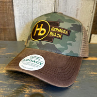 Hermosa Beach THE NEW STYLE Old Favorite Five-Panel Trucker Cap - Army Camo