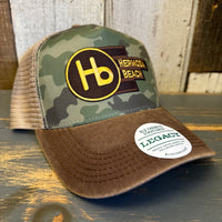 Hermosa Beach THE NEW STYLE Old Favorite Five-Panel Trucker Cap - Army Camo