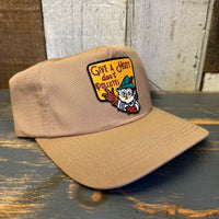 GIVE A HOOT :: DON'T POLLUTE - 5 Panel Hat - Khaki