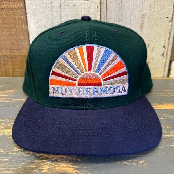 Hermosa Beach MUY HERMOSA - COASTAL EDITION 6 Panel Mid Profile Baseball Cap  - Brushed Bull Denim