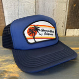 Hermosa Beach RETRO SUNSET Trucker Cap - Dark Navy/Light Navy