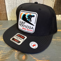 Hermosa Beach SURF HERMOSA :: OPEN DAILY - "OTTO SNAP" 6 Panel Snapback Hat Cap - Black