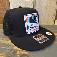 Hermosa Beach SURF HERMOSA :: OPEN DAILY - "OTTO SNAP" 6 Panel Snapback Hat Cap - Black