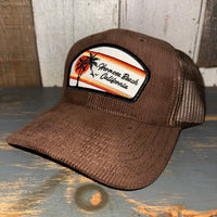 Hermosa Beach RETRO SUNSET 6 Panel Corduroy Trucker Hat - Brown