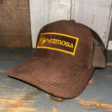 Hermosa Beach AS REAL AS THE STREETS 6 Panel Corduroy Trucker Hat - Brown