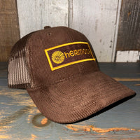 Hermosa Beach AS REAL AS THE STREETS 6 Panel Corduroy Trucker Hat - Brown