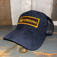 Hermosa Beach AS REAL AS THE STREETS 6 Panel Corduroy Trucker Hat - Navy