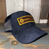 Hermosa Beach AS REAL AS THE STREETS 6 Panel Corduroy Trucker Hat - Navy