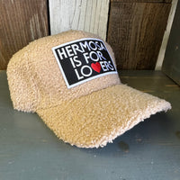 Hermosa Beach HERMOSA IS FOR LOVERS 6 Panel Sherpa Cap - Khaki