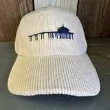 MANHATTAN BEACH PIER & ROUNDHOUSE 6 Panel Low Profile Corduroy Cap - Beige