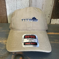 MANHATTAN BEACH PIER & ROUNDHOUSE 6 Panel Low Profile Style Dad Hat - Khaki