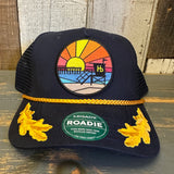 Hermosa Beach OBLIGATORY SUNSET Trucker Cap - Navy Admiral