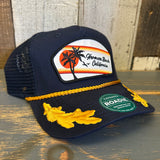 Hermosa Beach RETRO SUNSET Trucker Cap - Navy Admiral