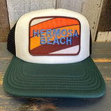 Hermosa Beach GOLF CARTS AND YOGA PANTS Trucker Cap - Cream/Green/Black