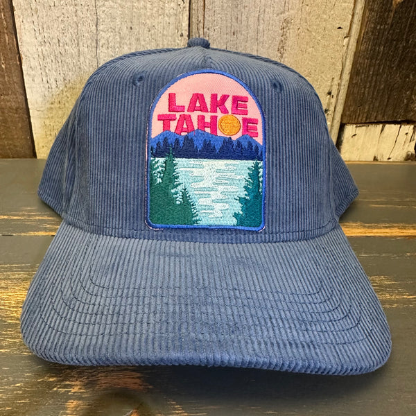 LAKE TAHOE Five-Panel Corduroy Cap - Ocean Blue