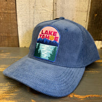 LAKE TAHOE Five-Panel Corduroy Cap - Ocean Blue