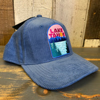LAKE TAHOE Five-Panel Corduroy Cap - Ocean Blue