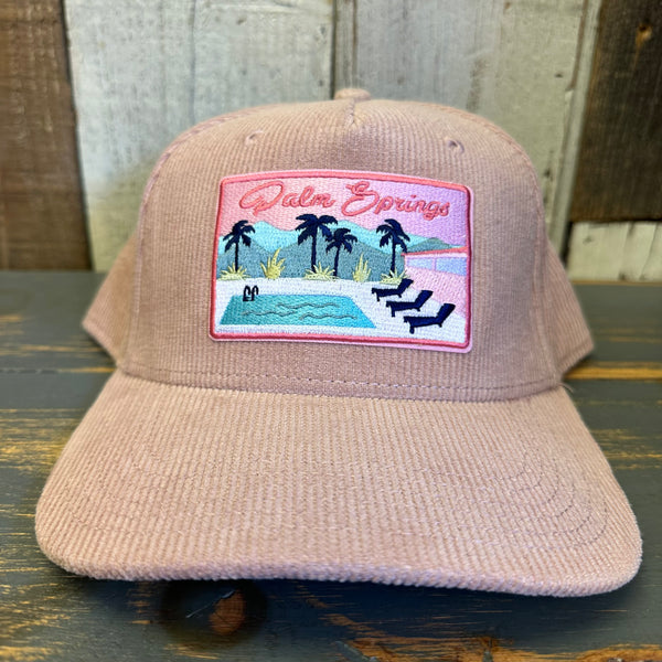 PALM SPRINGS, CALIFORNIA Five-Panel Corduroy Cap - Dusty Rose