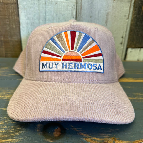 Hermosa Beach MUY HERMOSA  Five-Panel Corduroy Cap - Dusty Rose