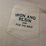 Here for a Beer Pocket Tee - Tan