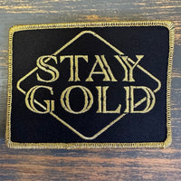 STAY GOLD Gold Metallic Stitch Patch