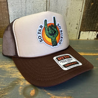 SO FAR :: SO BUENO High Crown Trucker Hat - Khaki/Brown