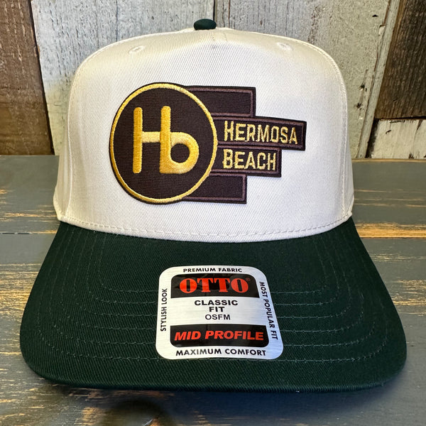 Hermosa Beach THE NEW STYLE Mid Profile Baseball Cap - Dark Green/Natural