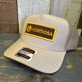 Hermosa Beach AS REAL AS THE STREETS 5 Panel Mid Profile Mesh Back Trucker Hat - Khaki