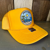 Hermosa Beach SHOREFRONT High Crown Trucker Hat - Gold