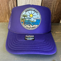 Hermosa Beach SHOREFRONT High Crown Trucker Hat - Purple