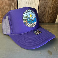 Hermosa Beach SHOREFRONT High Crown Trucker Hat - Purple