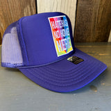 HATE HAS NO HOME HERE High Crown Trucker Hat - Purple